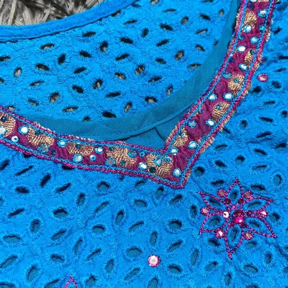 🥰🥰Eyelet, Embroidered, Handmade Tunic Dress🥰🥰 - Picture 10 of 15